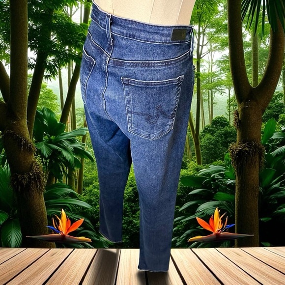 AG Adriano Goldschmied ‘Super Skinny Legging Ankle Jeans’ in Dark Blue Wash 30R - Picture 9 of 11